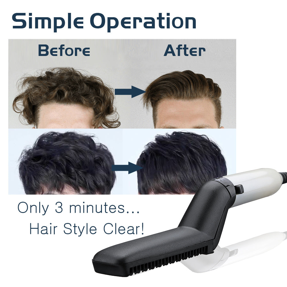 🧑‍🦱Electric Hair Straightener Brush,Men Quick Beard Straightener Styler Comb,Hair Straightening,Curly Hair Straightening Comb,Side Hair Detangling,Multifunctional Hair Curling Curler