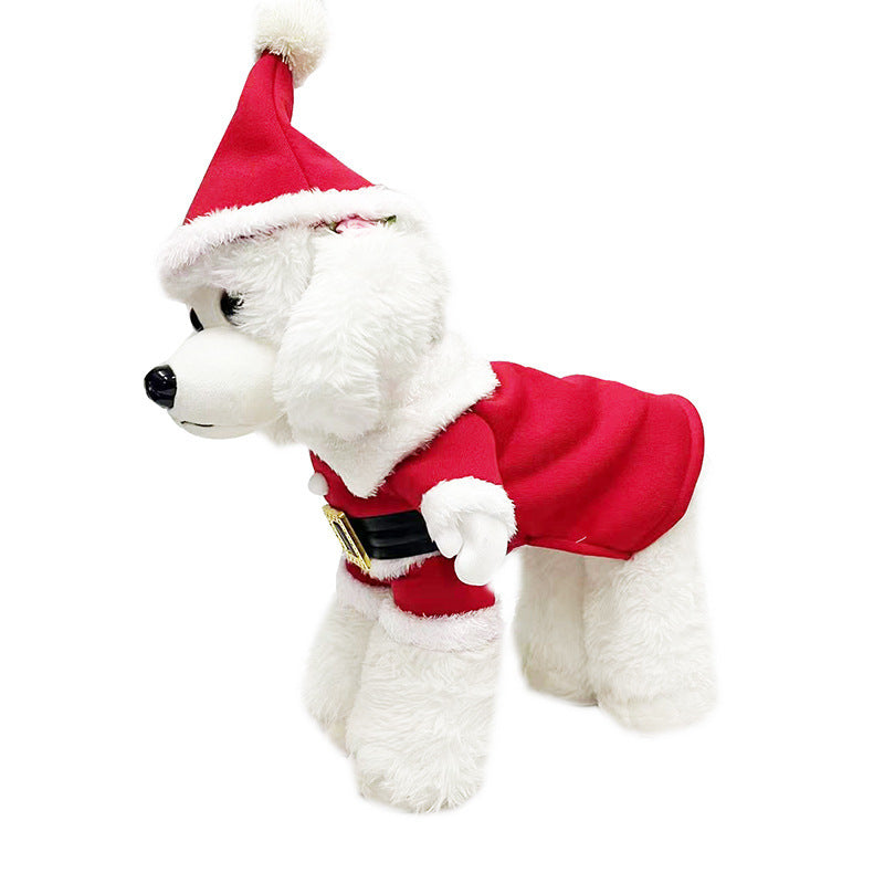 Santa Dog Costume Christmas Pet Clothes Winter Hoodie Coat Clothes for Dog Pet Clothing Chihuahua Yorkshire Poodle (XS)