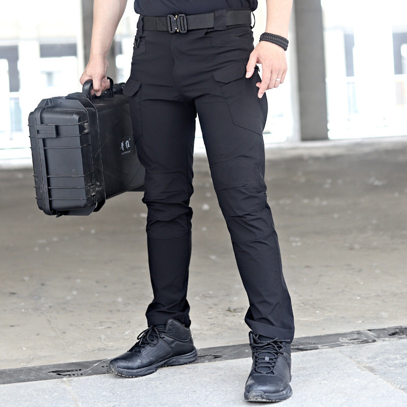 👖Men's Flex Ripstop Tactical Pants, Water Resistant Stretch Cargo Pants, Lightweight EDC Hiking Work Pants