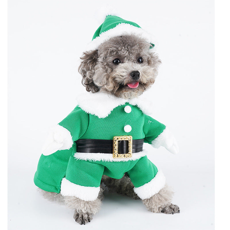 Santa Dog Costume Christmas Pet Clothes Winter Hoodie Coat Clothes for Dog Pet Clothing Chihuahua Yorkshire Poodle (XS)