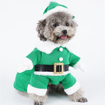 Santa Dog Costume Christmas Pet Clothes Winter Hoodie Coat Clothes for Dog Pet Clothing Chihuahua Yorkshire Poodle (XS)