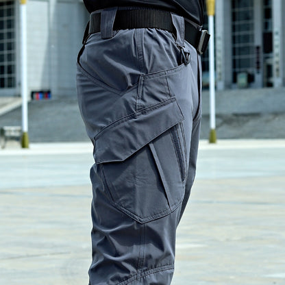 👖Men's Flex Ripstop Tactical Pants, Water Resistant Stretch Cargo Pants, Lightweight EDC Hiking Work Pants