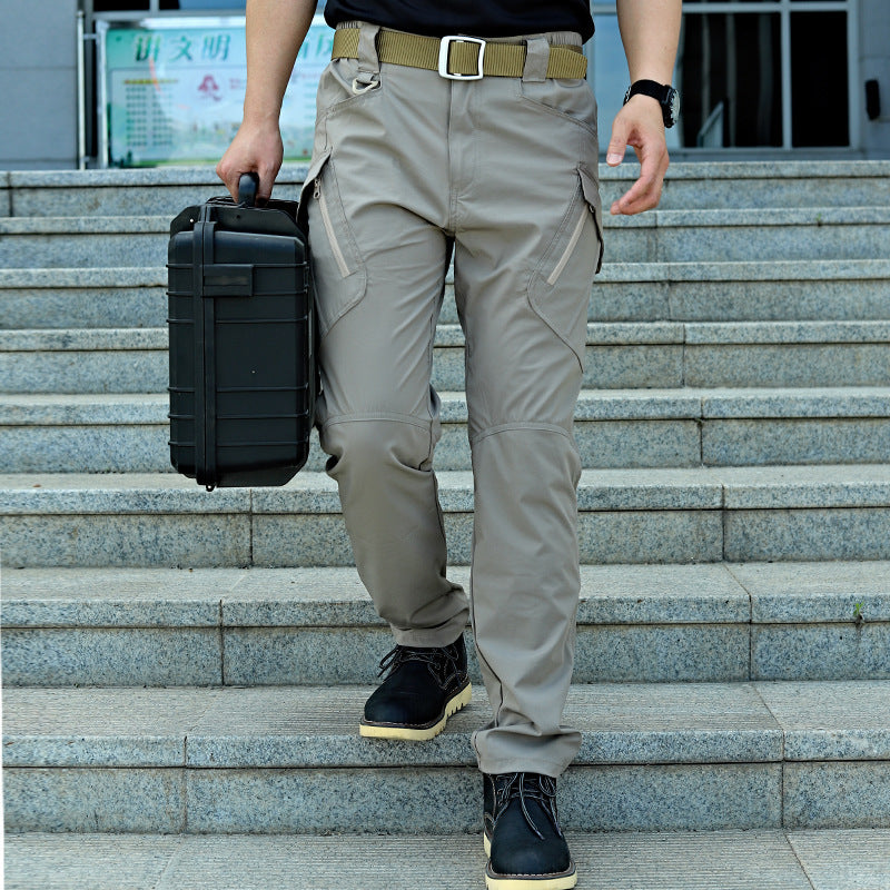 👖Men's Flex Ripstop Tactical Pants, Water Resistant Stretch Cargo Pants, Lightweight EDC Hiking Work Pants