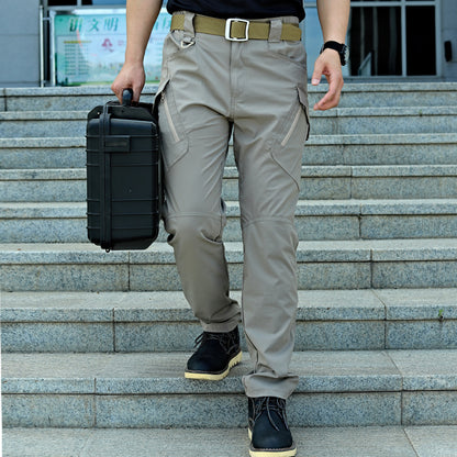 👖Men's Flex Ripstop Tactical Pants, Water Resistant Stretch Cargo Pants, Lightweight EDC Hiking Work Pants