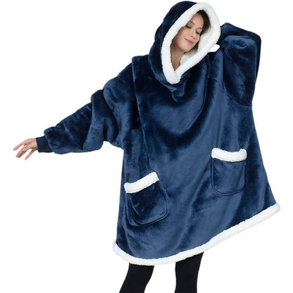 Winter TV Hoodie Blanket Winter Warm Home Clothes Women Men Oversized Pullover With Pockets