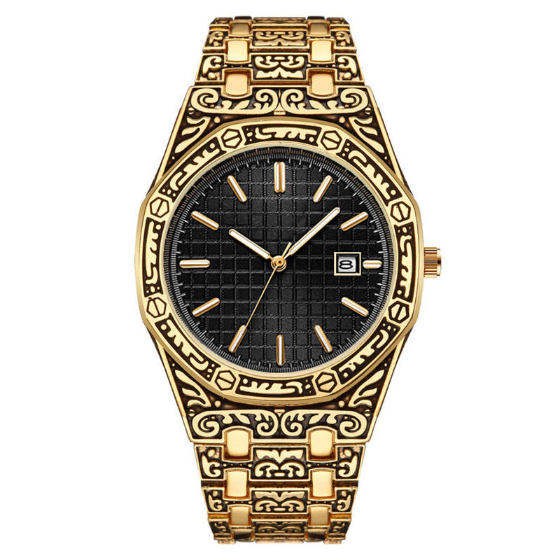 New Fashion Men's Classic Engraved Fashion Antique Watch